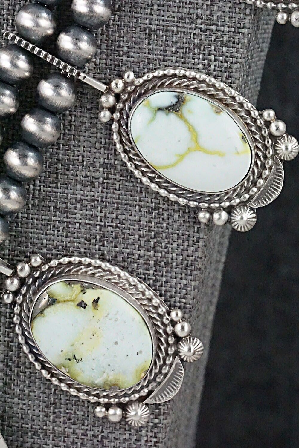 Variscite & Sterling Silver Squash Blossom Set - Tom Lewis