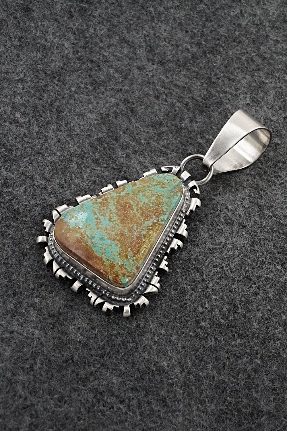 Turquoise & Sterling Silver Pendant - Randy Billy