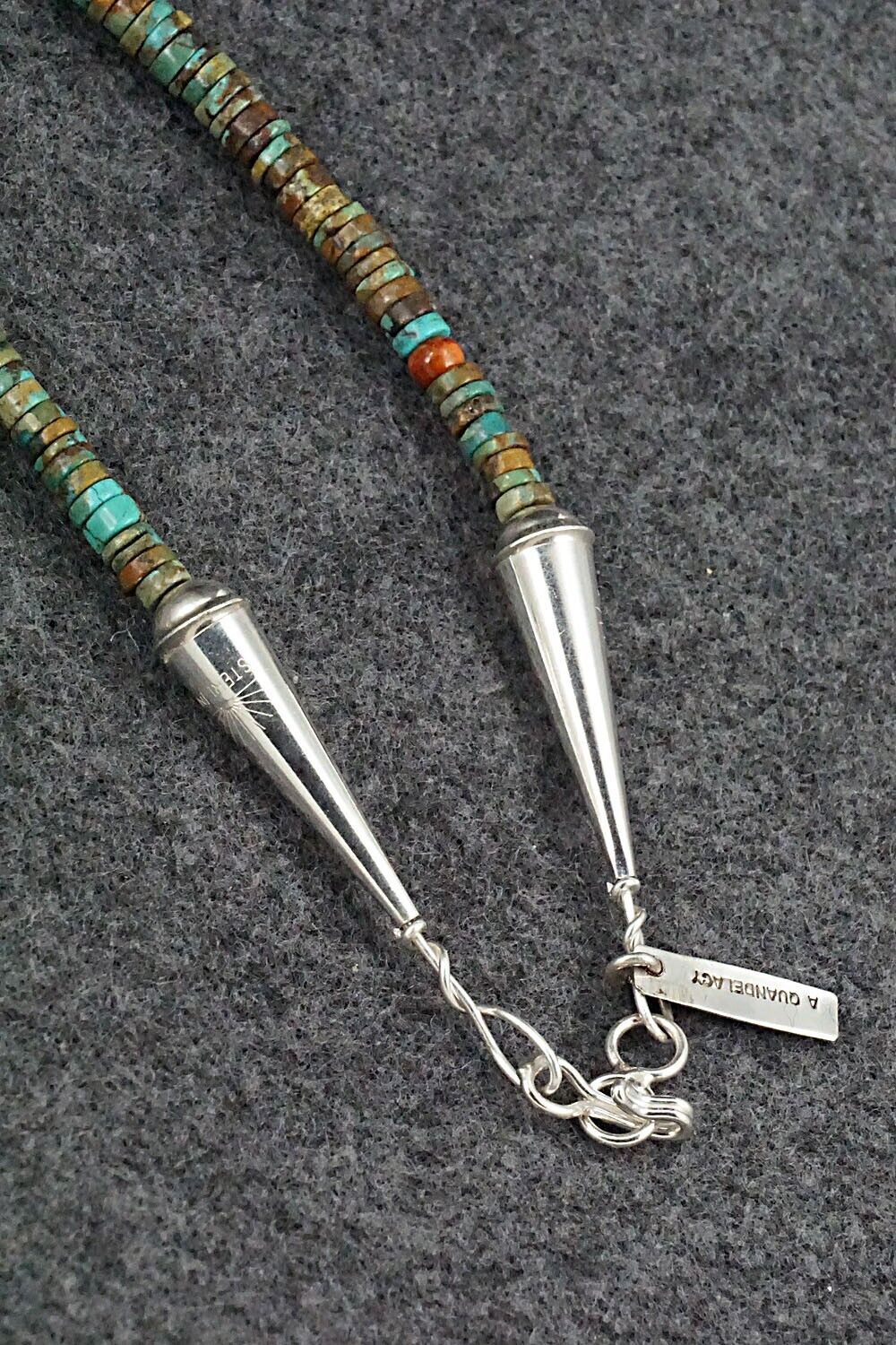 Multi Stone Horse Zuni Fetish Carving Beaded Necklace - Andres Quandelacy