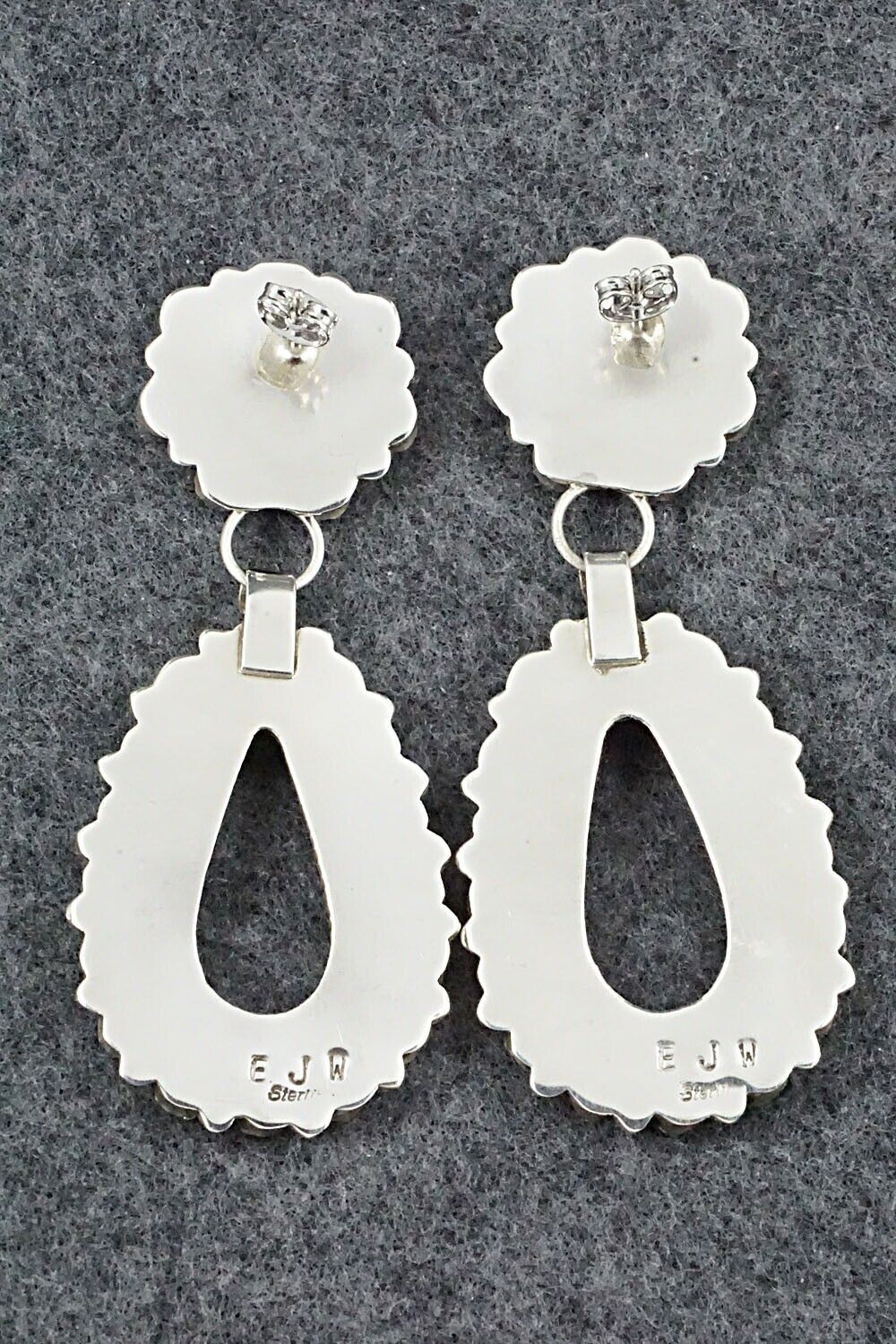 Turquoise & Sterling Silver Earrings - Eunise Wilson