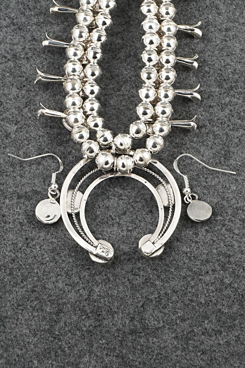 Turquoise & Sterling Silver Squash Blossom Set - Phil Garcia