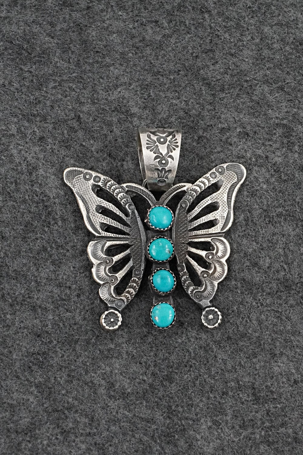 Turquoise & Sterling Silver Pendant - Eva & Linberg Billah