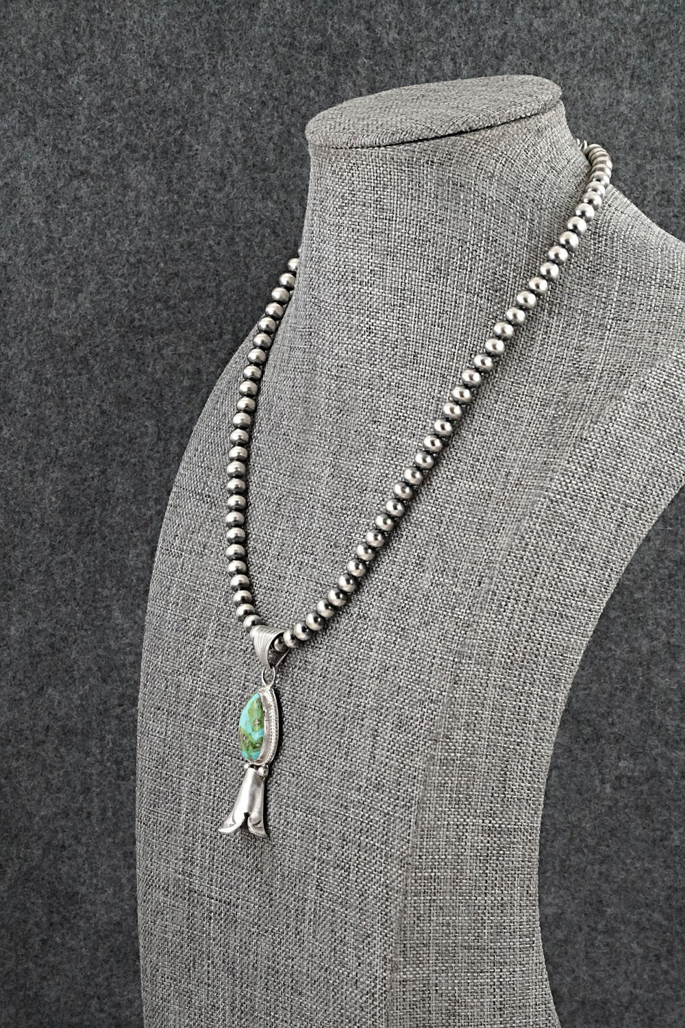 Turquoise & Sterling Silver Necklace - Samuel Yellowhair