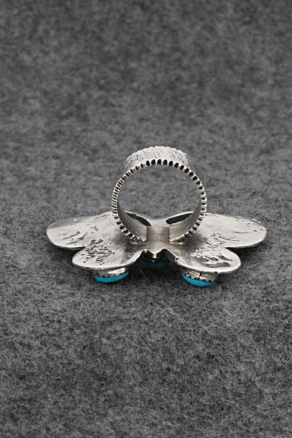 Turquoise & Sterling Silver Ring - Dymitri Arviso - Size 8
