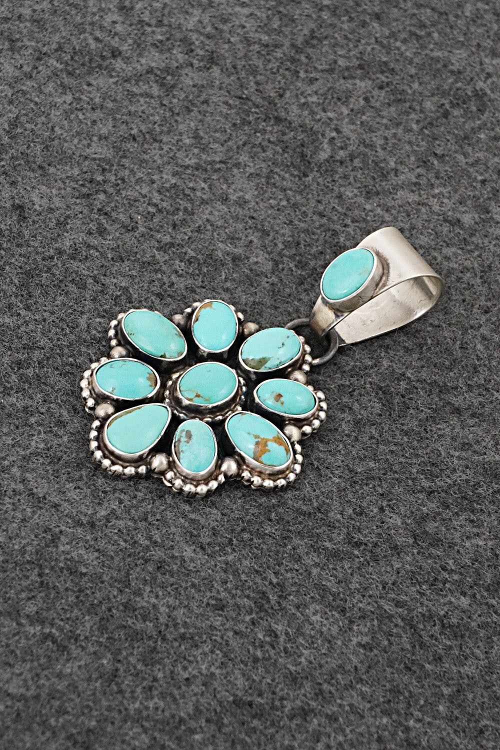 Turquoise & Sterling Silver Pendant - Kathleen Livingston