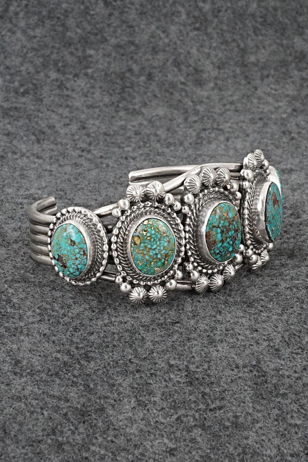 Turquoise and Sterling Silver Bracelet - Tom Lewis