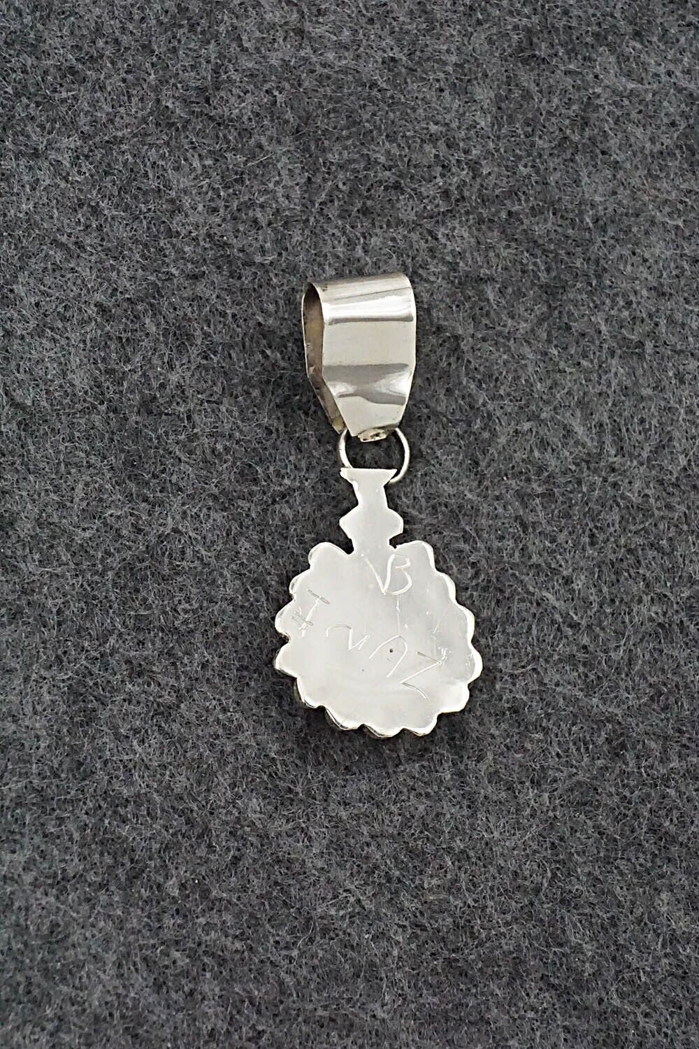 Turquoise and Sterling Silver Pendant - Verdie Booqua