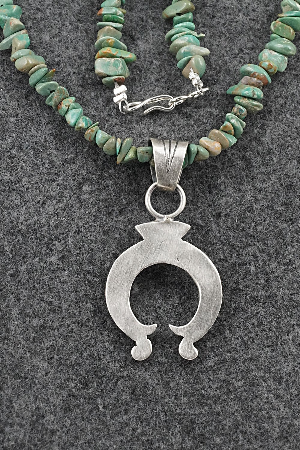 Turquoise & Sterling Silver Necklace 16" - Louise Joe