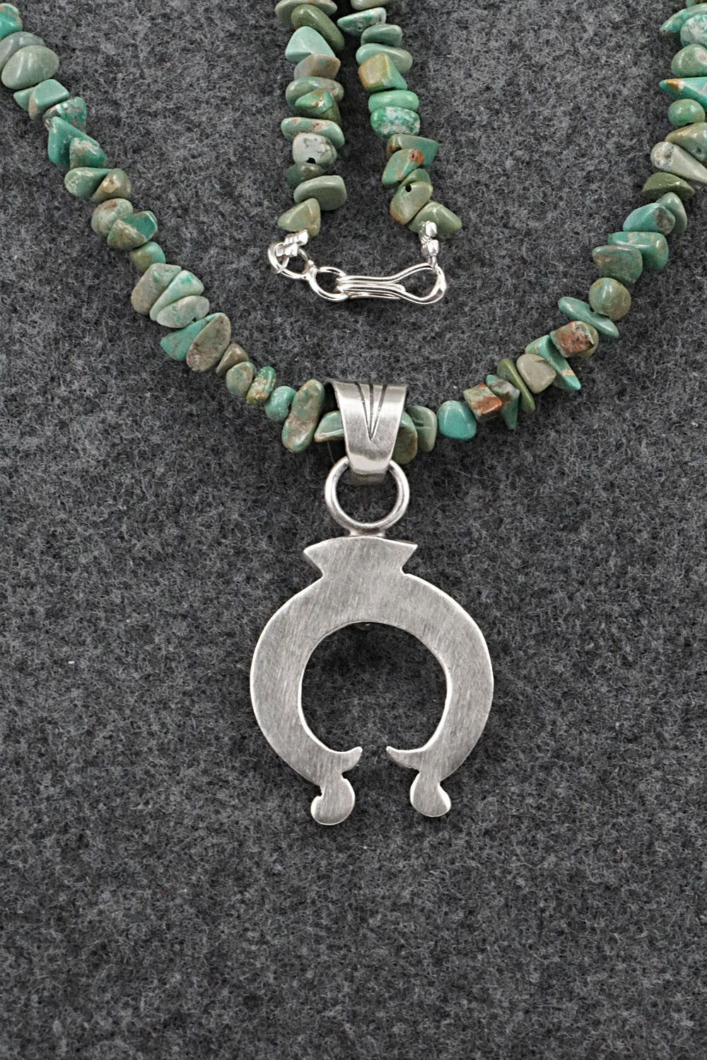 Turquoise & Sterling Silver Necklace 16" - Louise Joe