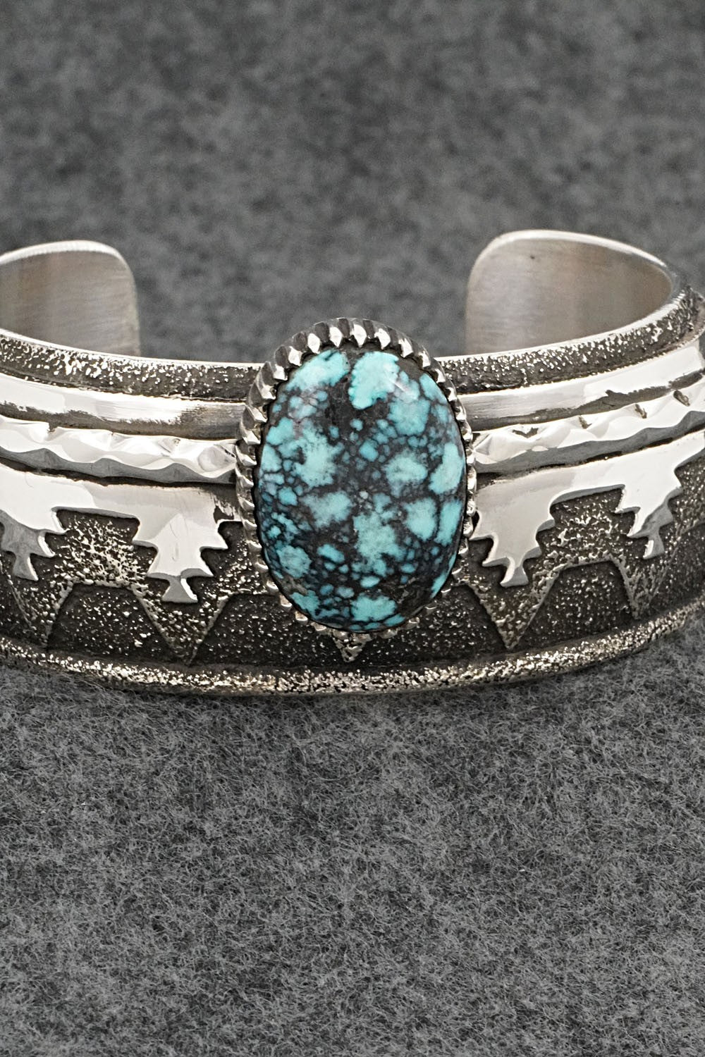 Turquoise & Sterling Silver Vintage Bracelet - Thomas Singer