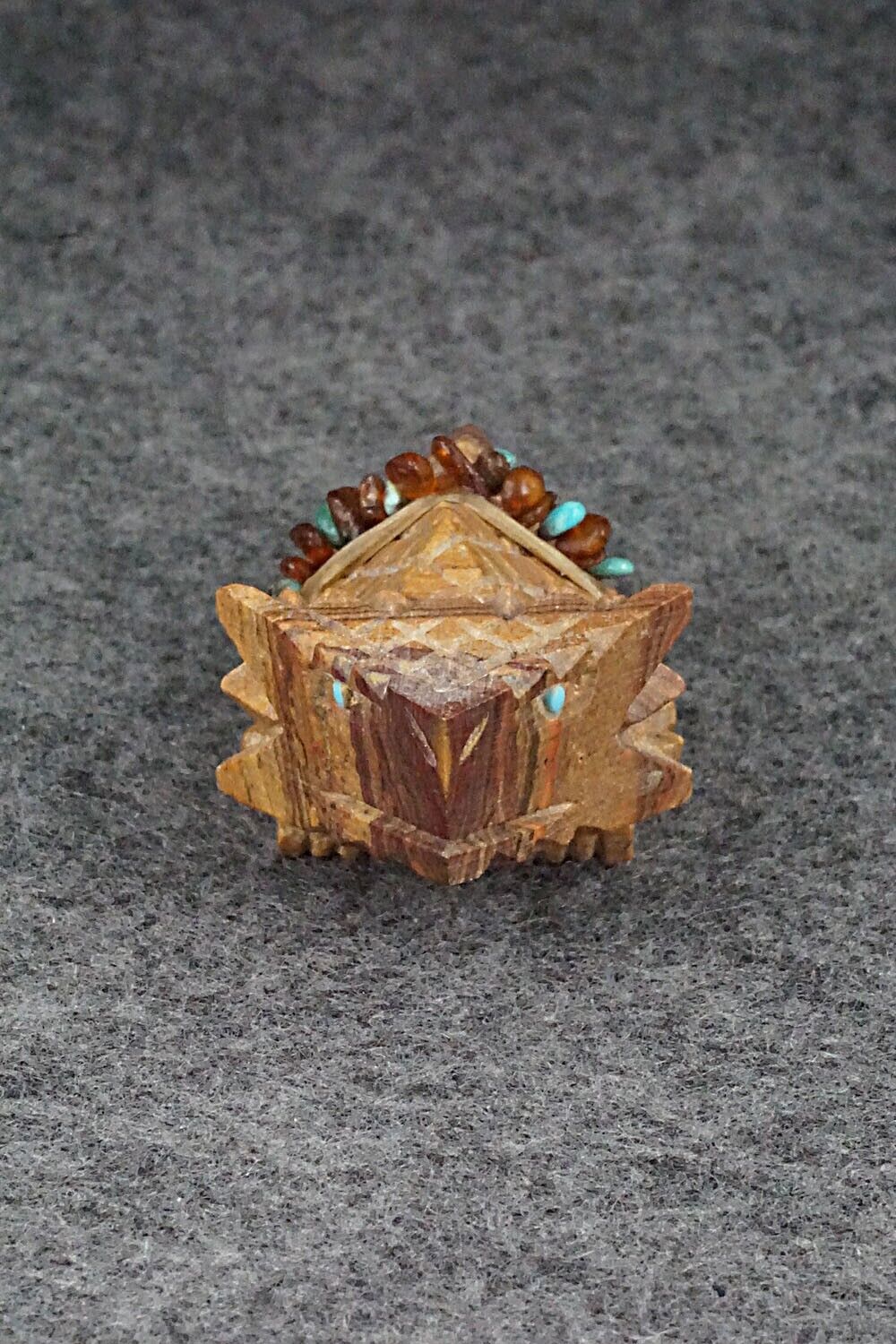 Horned Toad Zuni Fetish Carving - Douglas Martza