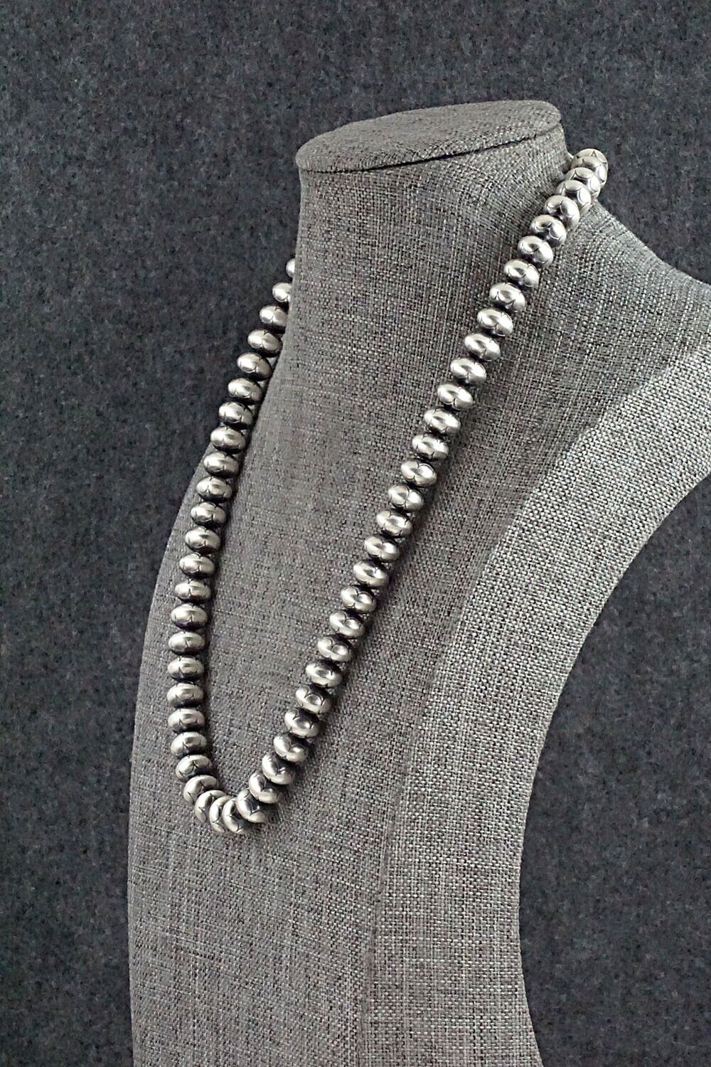Sterling Silver Navajo Pearl Necklace 18" - Bryannen Halwood
