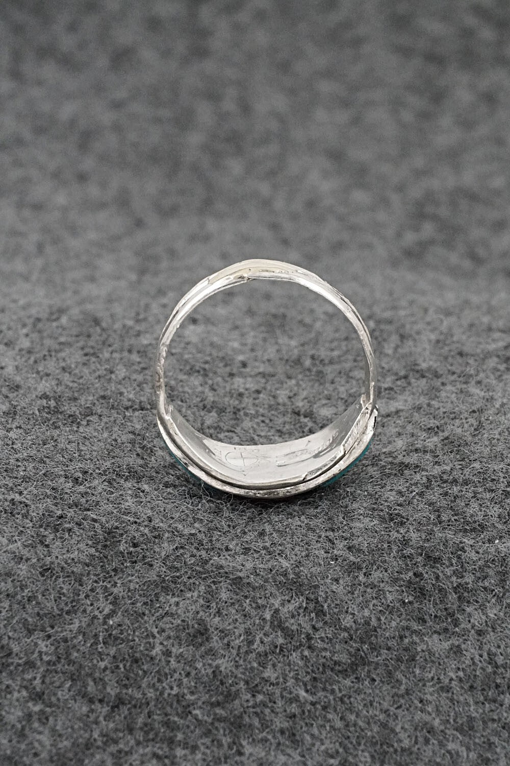 Multi-Stone & Sterling Silver Inlay Ring - Ola Eriacho - Size 8