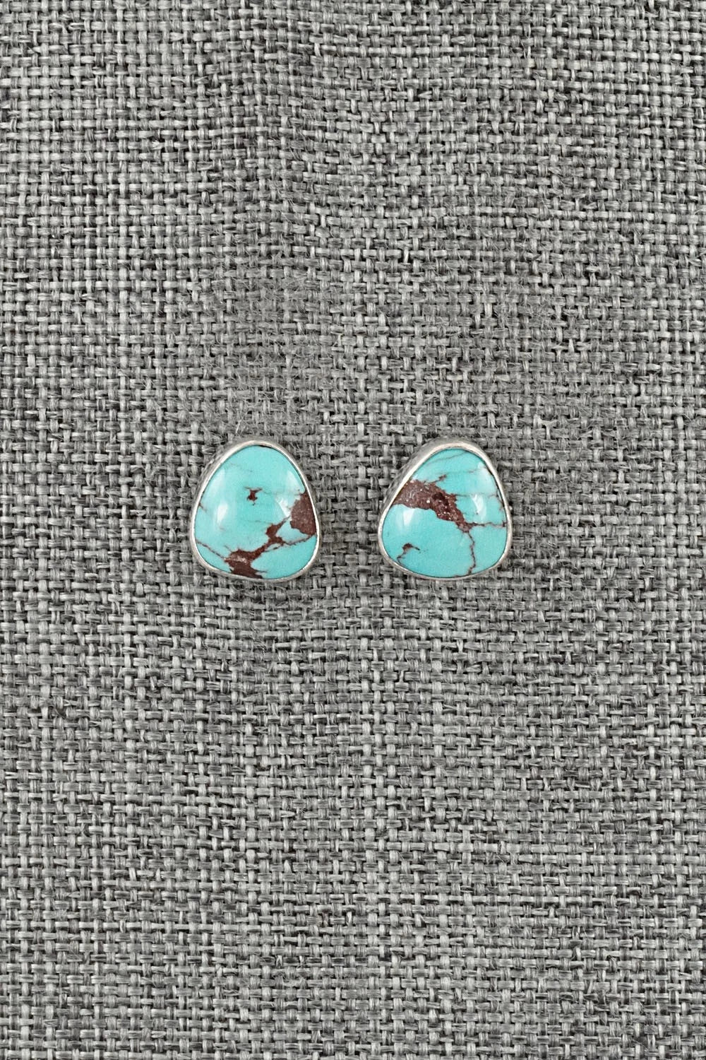 Turquoise & Sterling Silver Earrings - Eugene Gruber