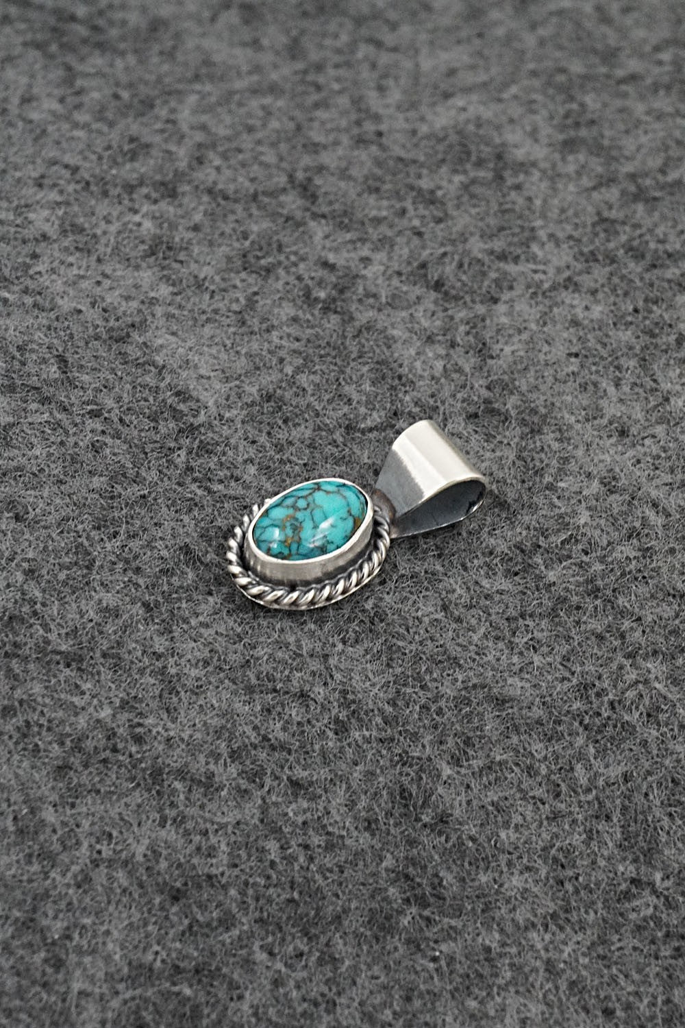 Turquoise & Sterling Silver Pendant - Rena Begay