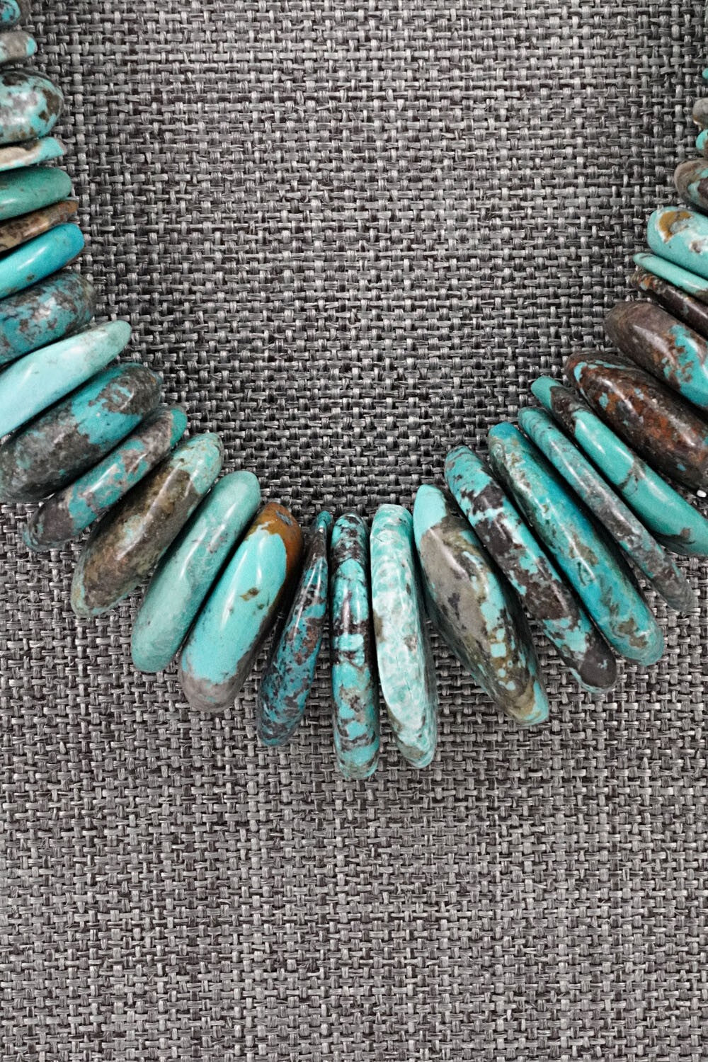 Turquoise & Sterling Silver Necklace 21" - Doreen Jake