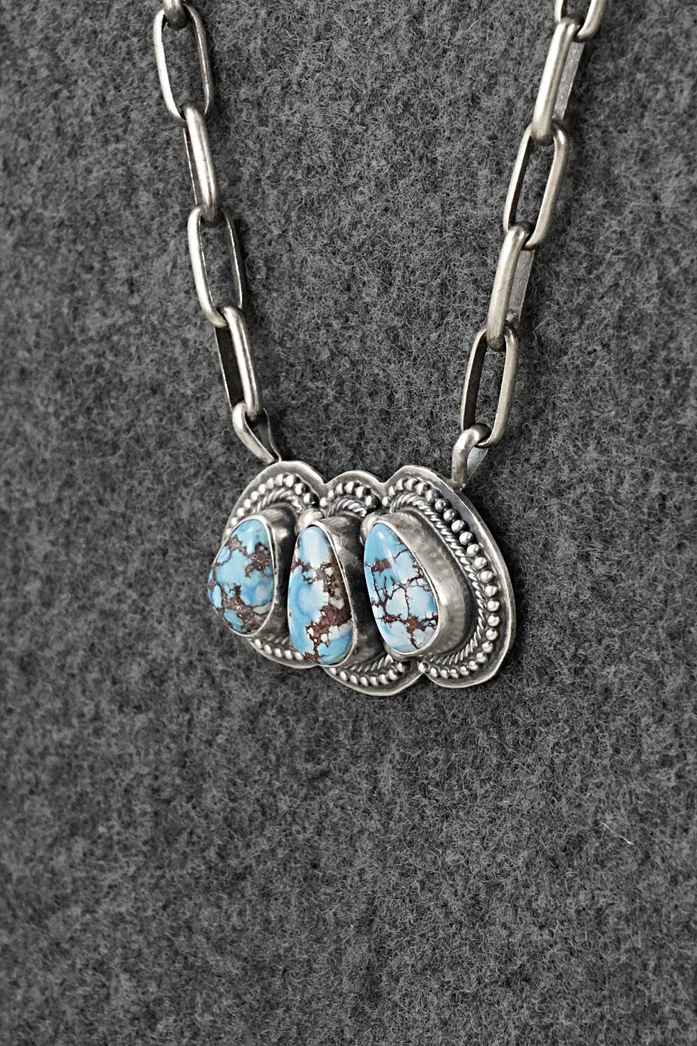 Turquoise & Sterling Silver Necklace - Kathleen Livingston