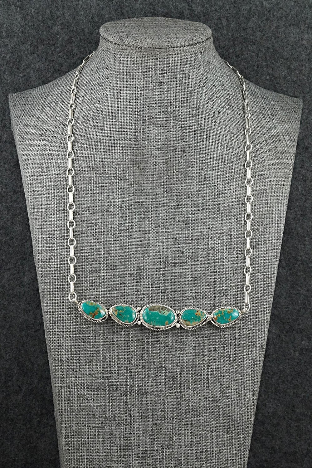 Turquoise & Sterling Silver Necklace - Rena Begay