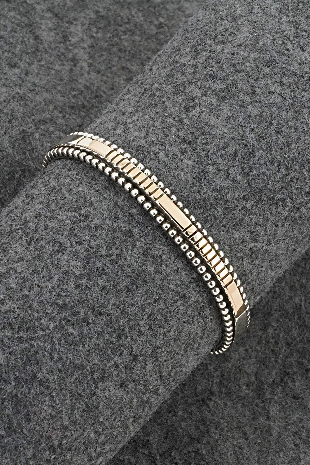 Sterling Silver and 14k Gold Bracelet - Jonathan Nez