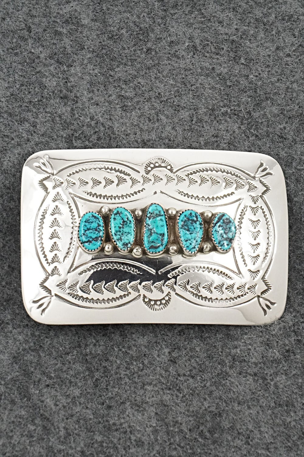 Turquoise & Sterling Silver Belt Buckle - Jolene Begay