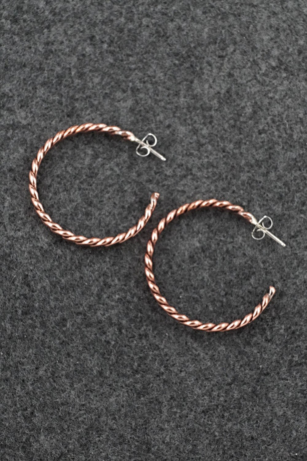 Copper Hoop Earrings - Elaine Tahe