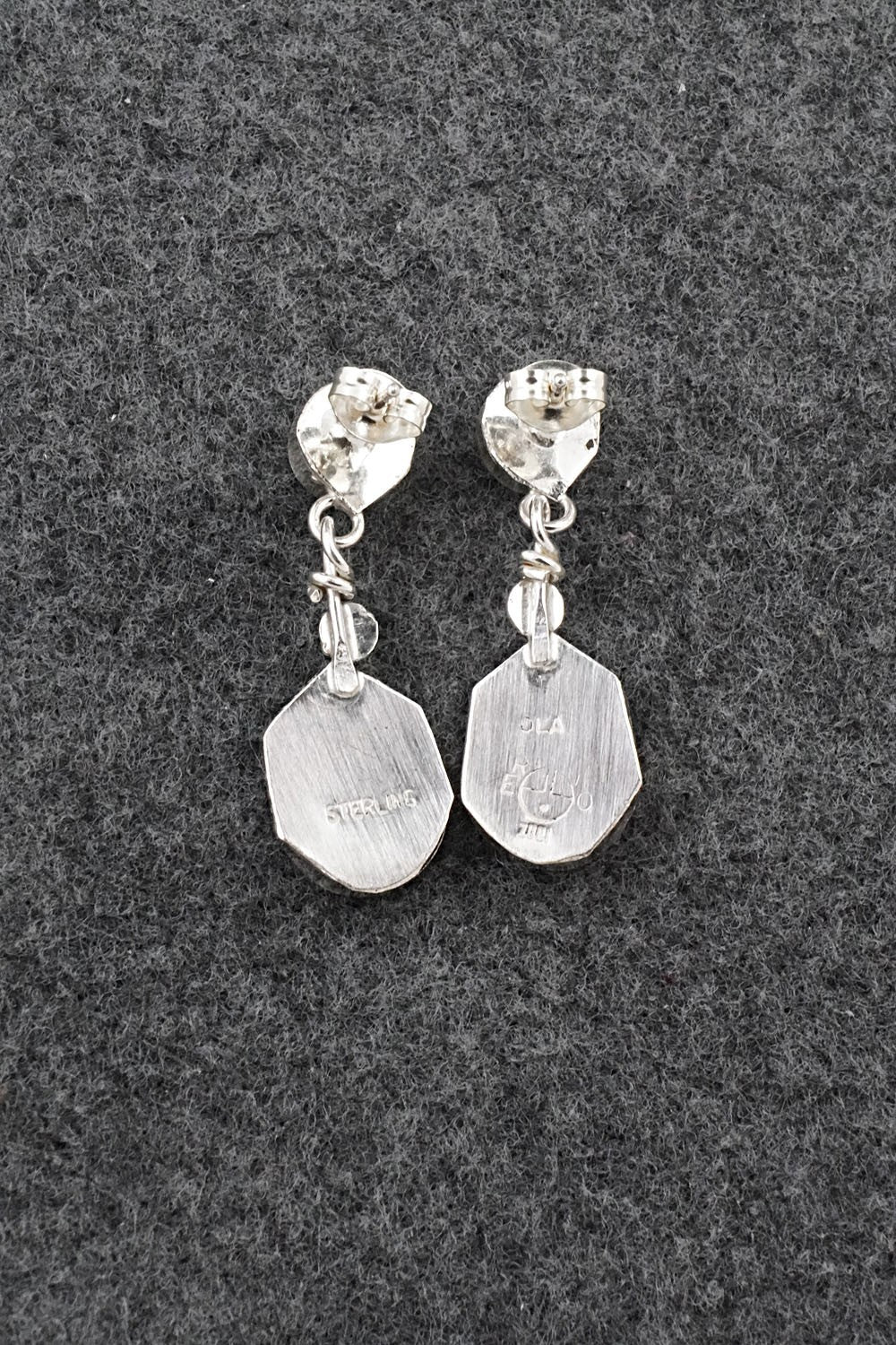 Multi Stone Inlay & Sterling Silver Earrings - Ola Eriacho