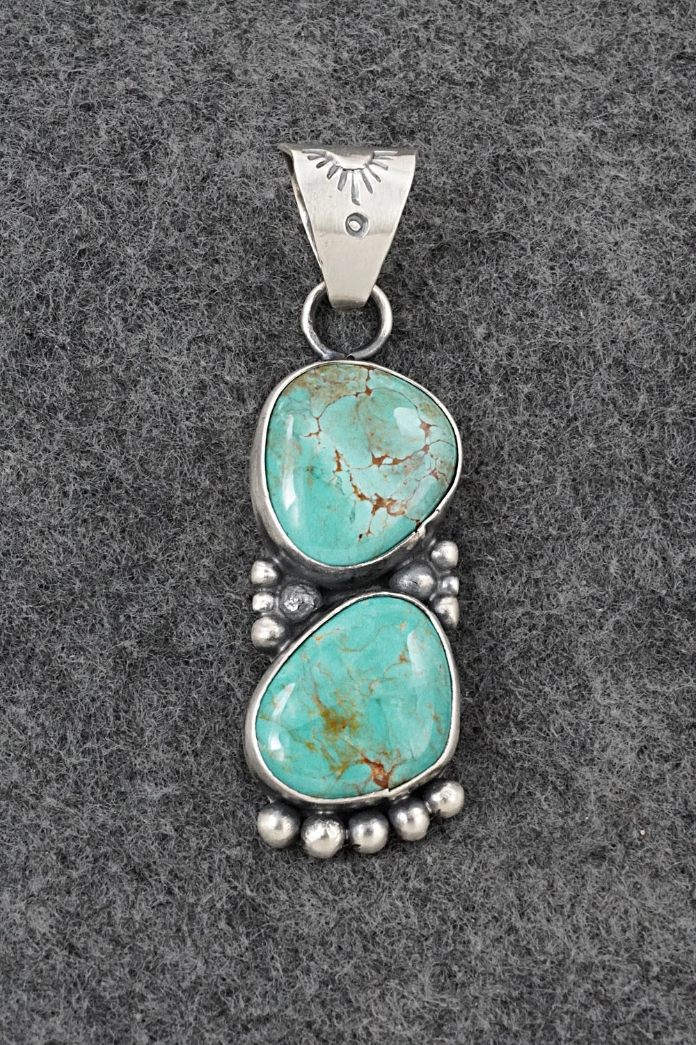 Turquoise & Sterling Silver Pendant - Antwone Brown