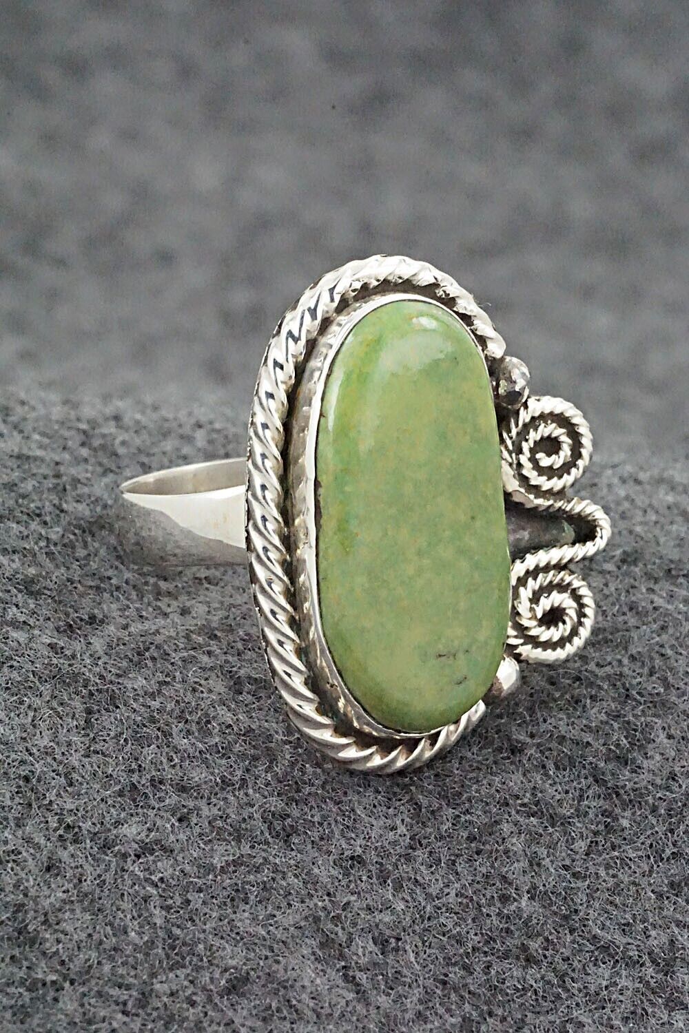 Turquoise & Sterling Silver Ring - Delbert Arviso - Size 8.75