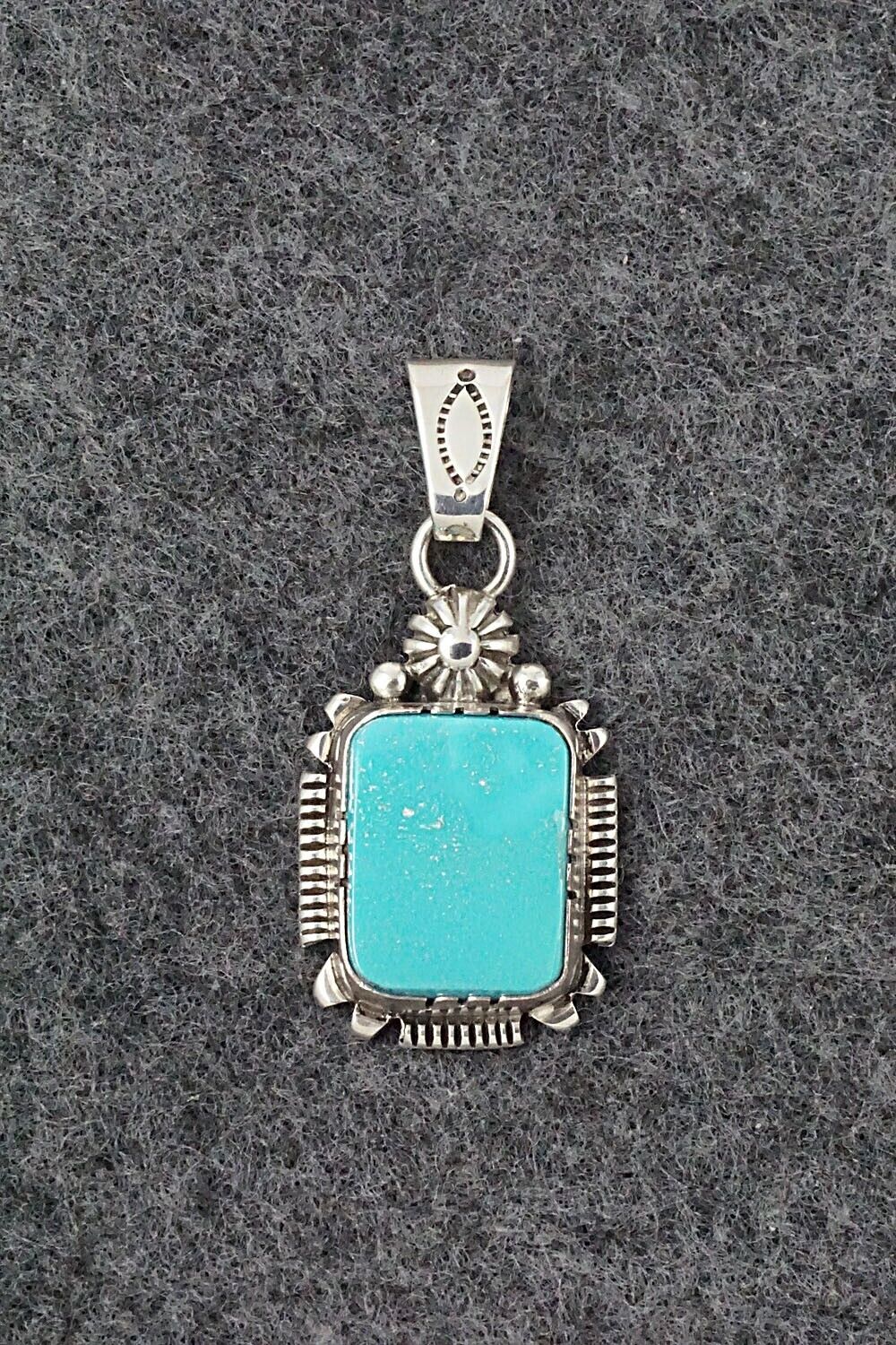 Turquoise and Sterling Silver Pendant - Oliver Smith