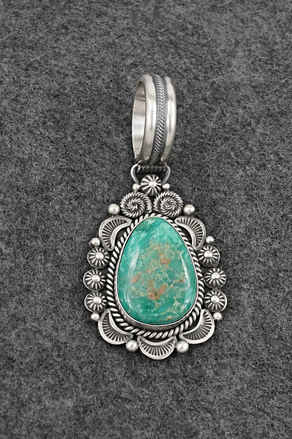 Turquoise & Sterling Silver Pendant - Rosita Calladitto