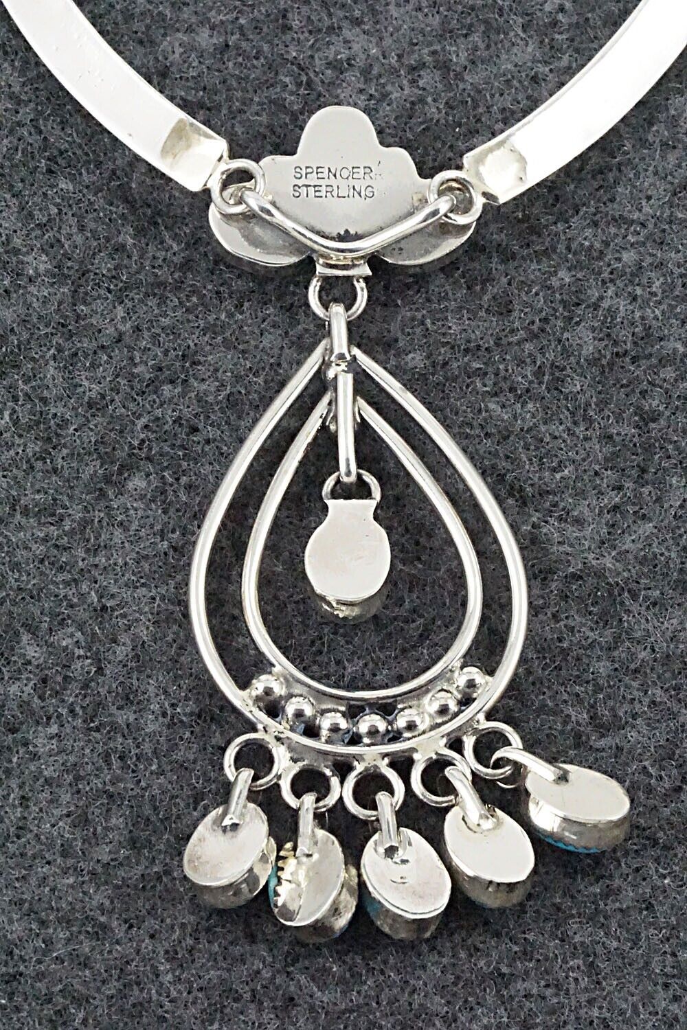 Turquoise & Sterling Silver Necklace Set - Julia Etsitty