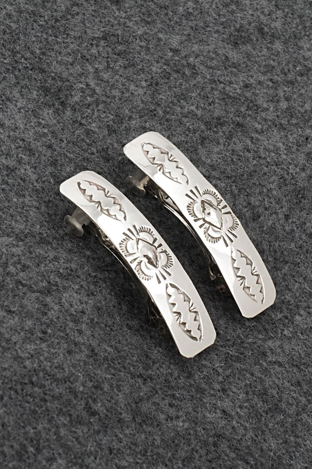 Sterling Silver Hair Barrettes - Bertha Begay