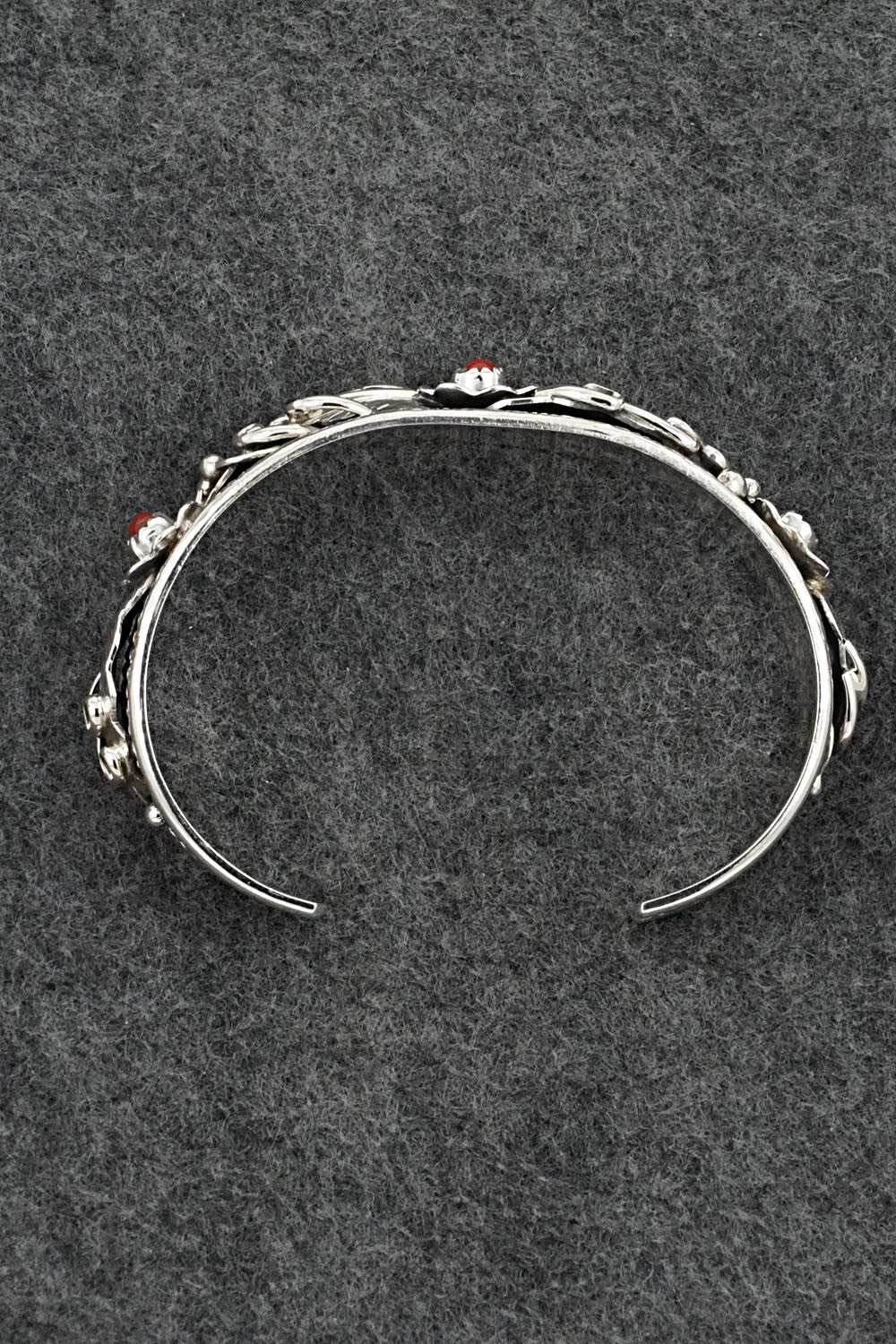 Coral & Sterling Silver Bracelet - Bessie Joe