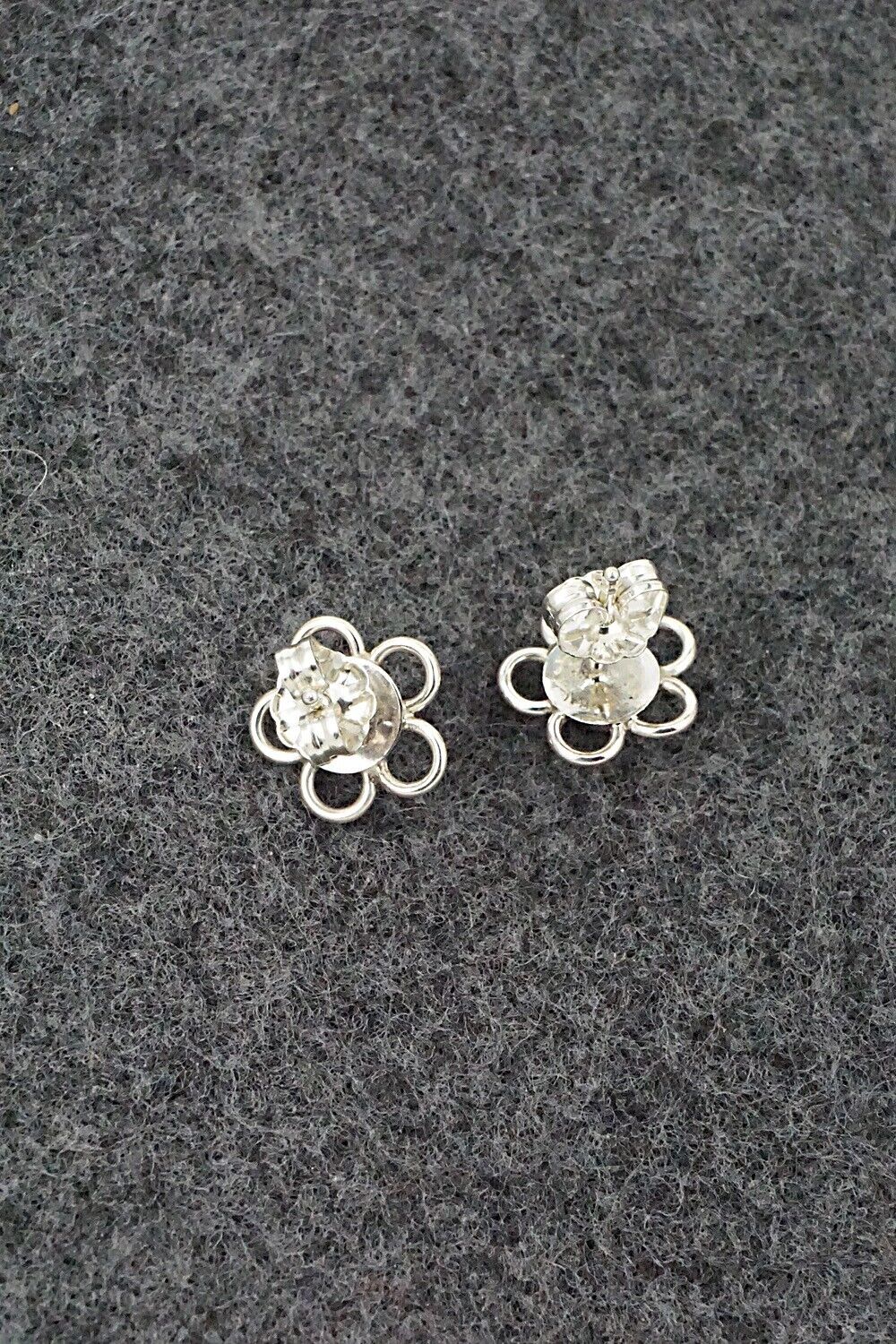Coral & Sterling Silver Earrings - Connie Bowannie
