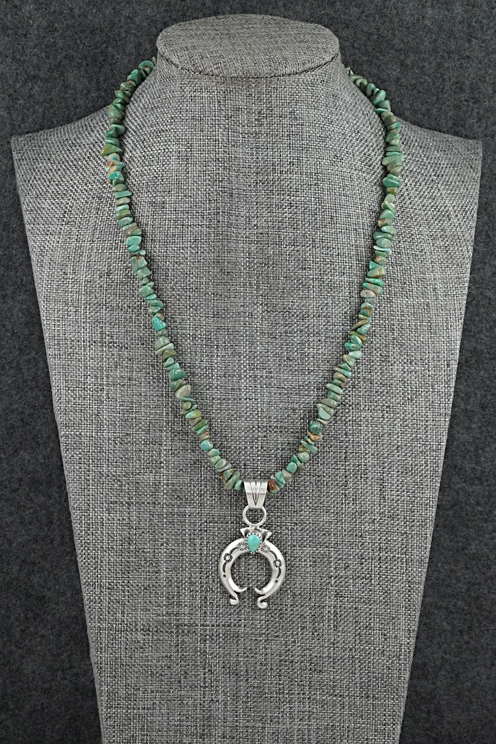 Turquoise & Sterling Silver Necklace 16" - Louise Joe
