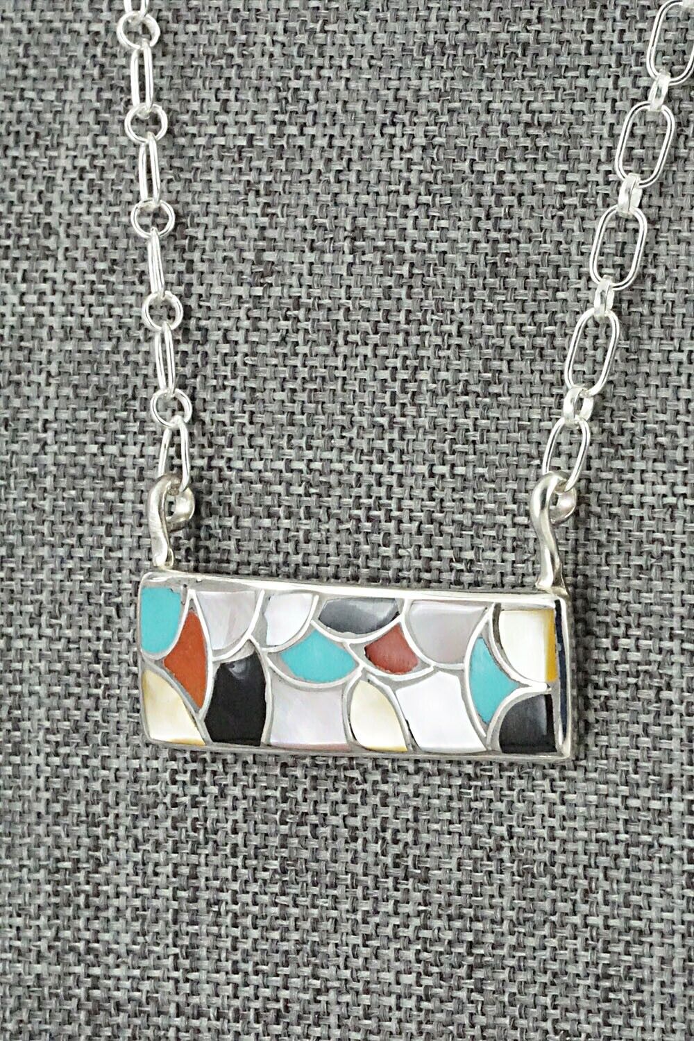 Multi-Stone & Sterling Silver Necklace - Orena Leekya