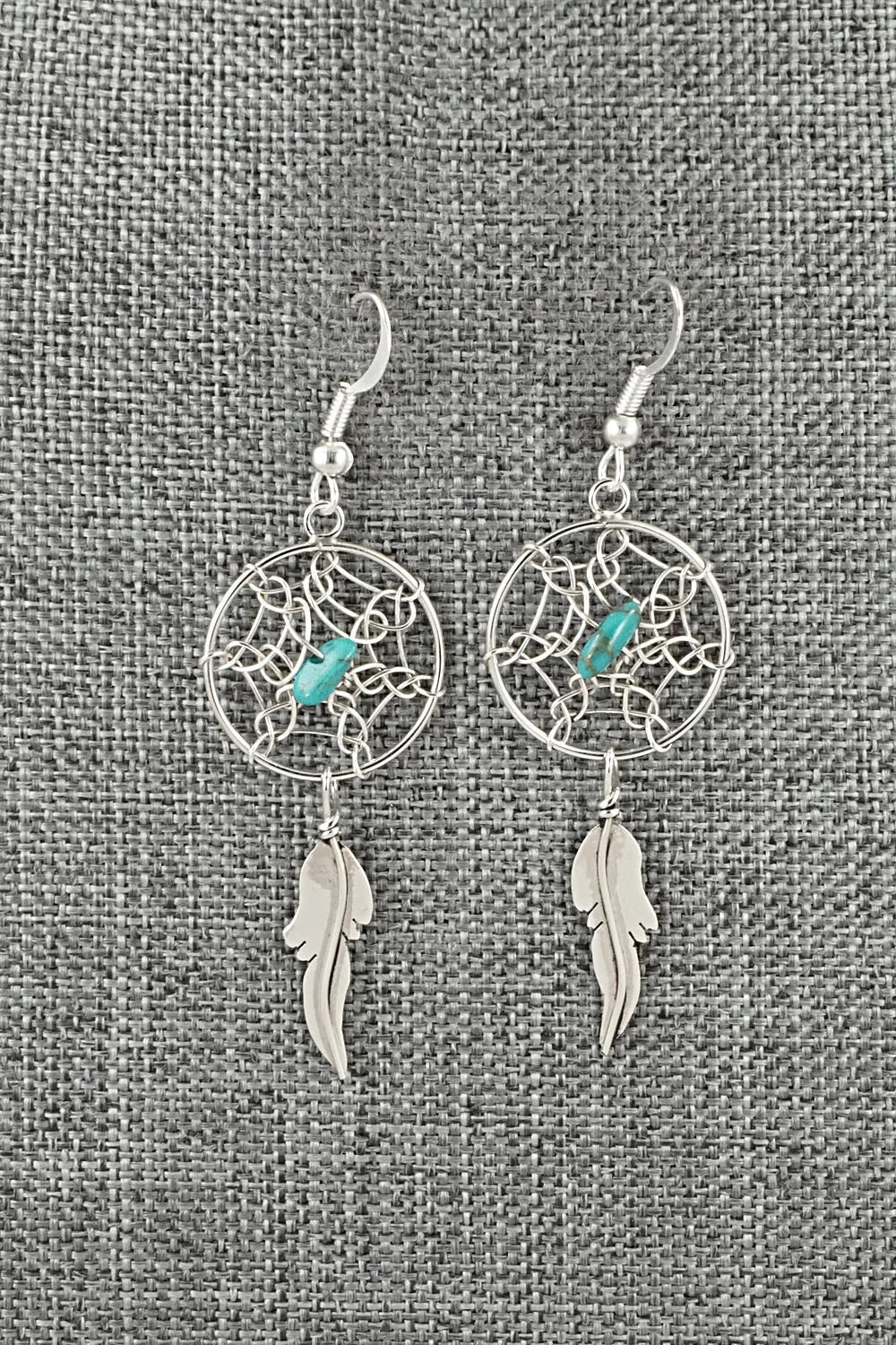 Turquoise & Sterling Silver Earrings - Lorenzo Arviso