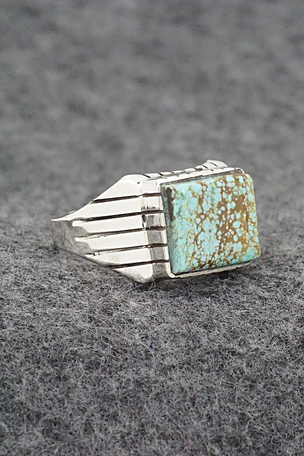 Turquoise & Sterling Silver Ring - Trevor Jack - Size 10.5