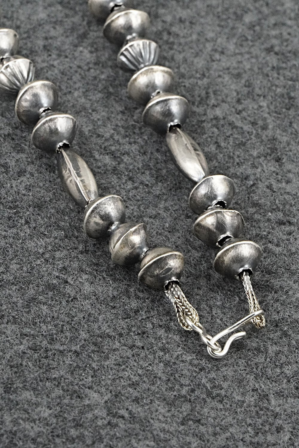 Sterling Silver Navajo Pearl Necklace 22" - Vintage