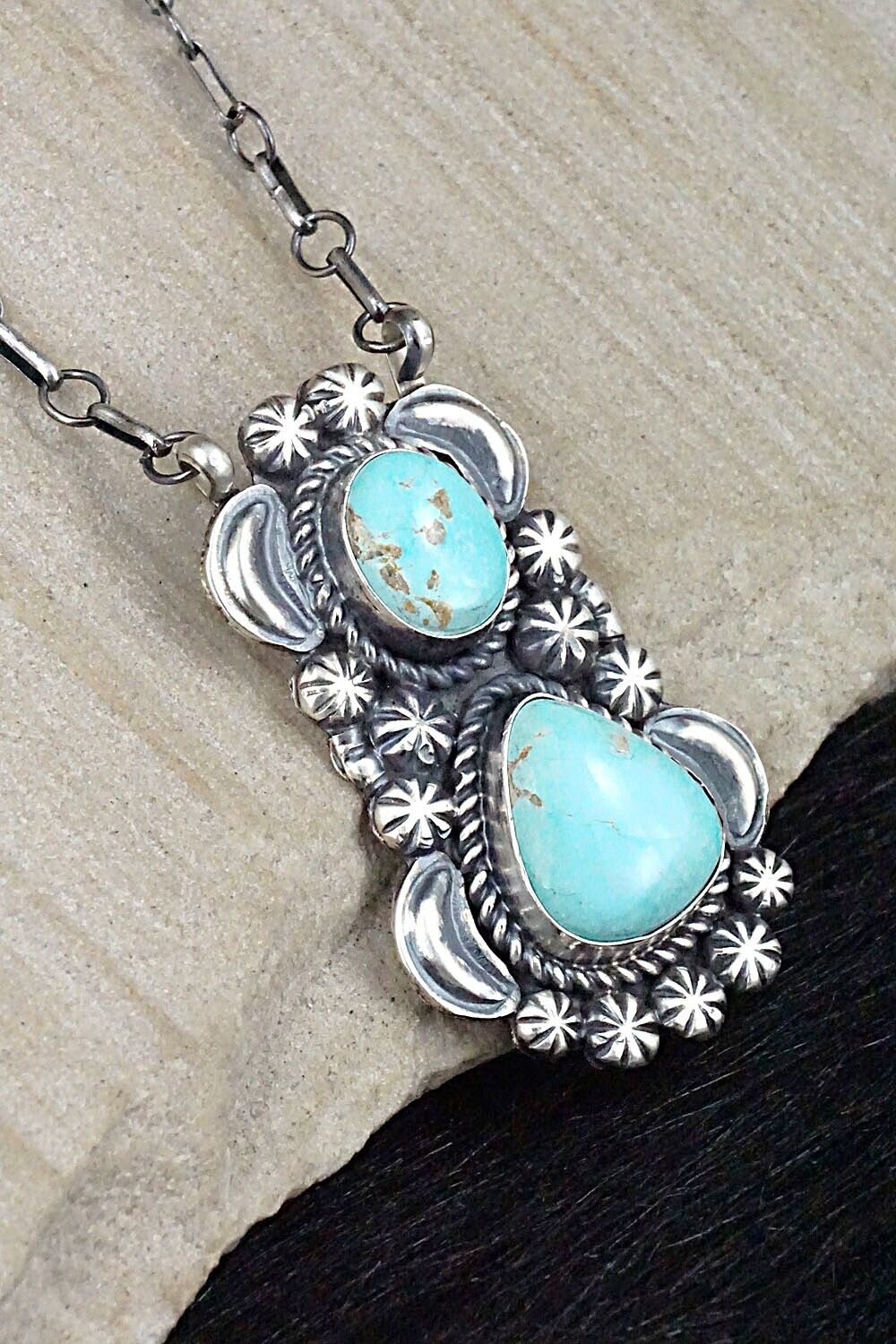 Turquoise & Sterling Silver Necklace - Jeff James