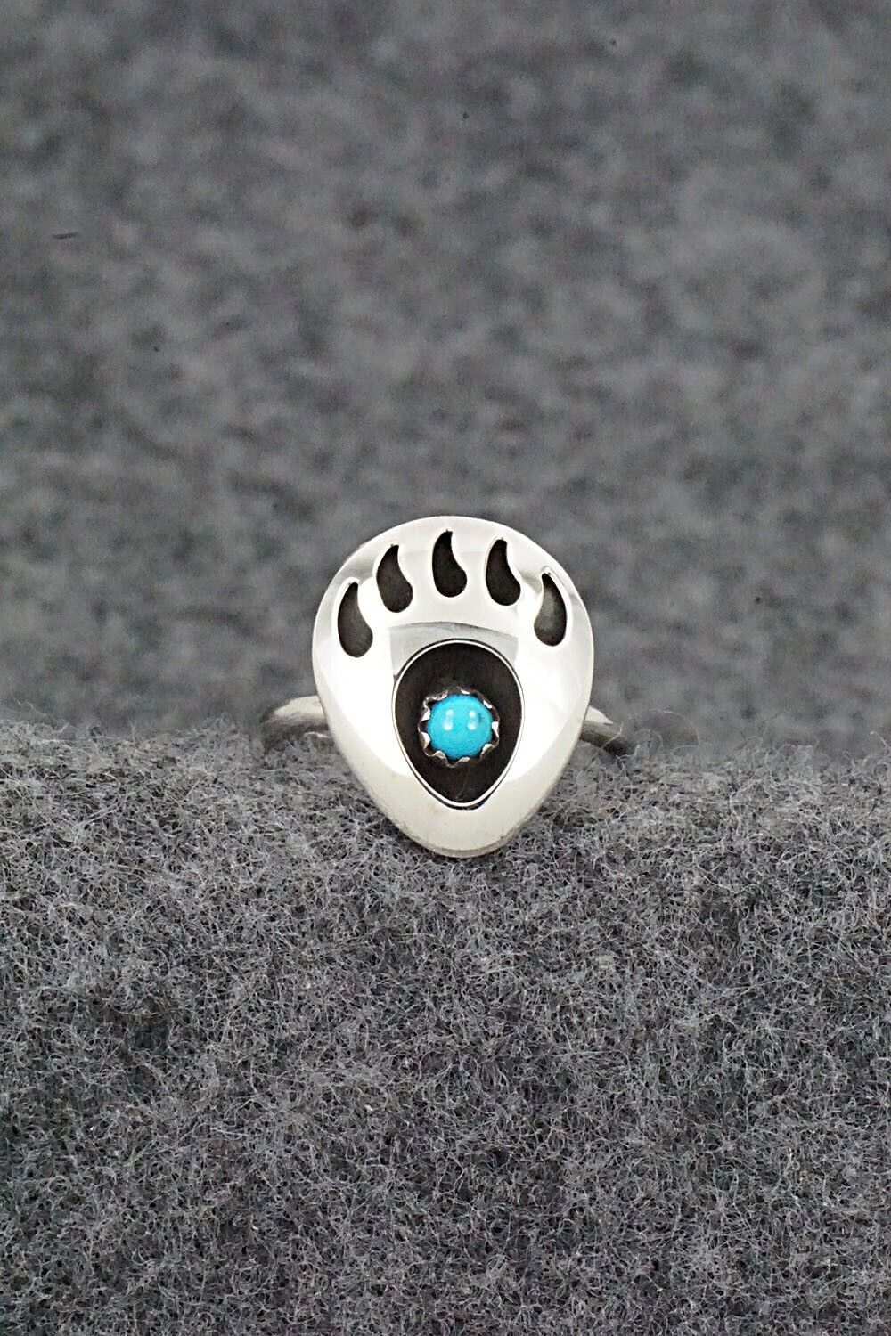 Turquoise & Sterling Silver Ring - Leta Parker - Size 5.5