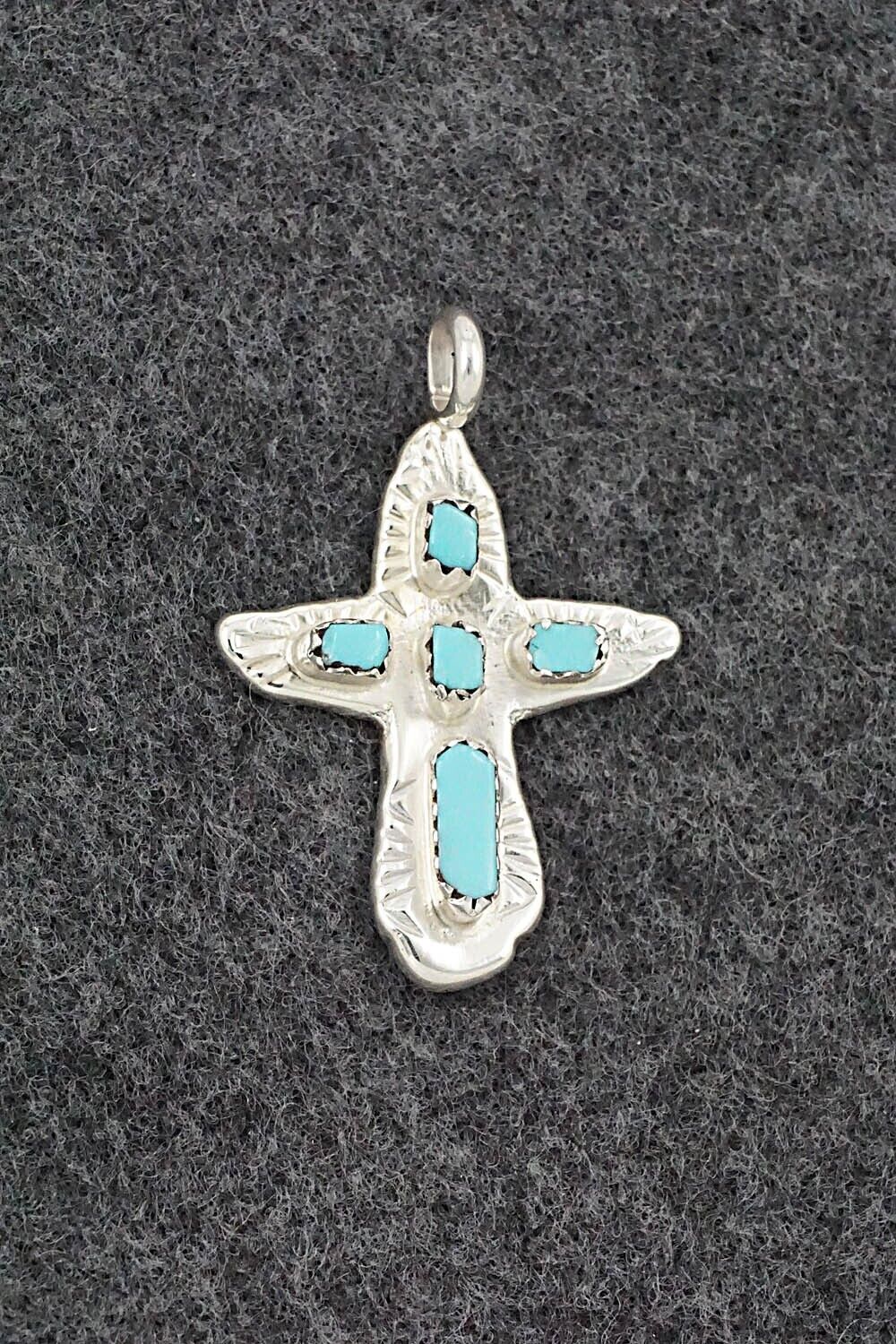 Turquoise & Sterling Silver Pendant - Verona Quam