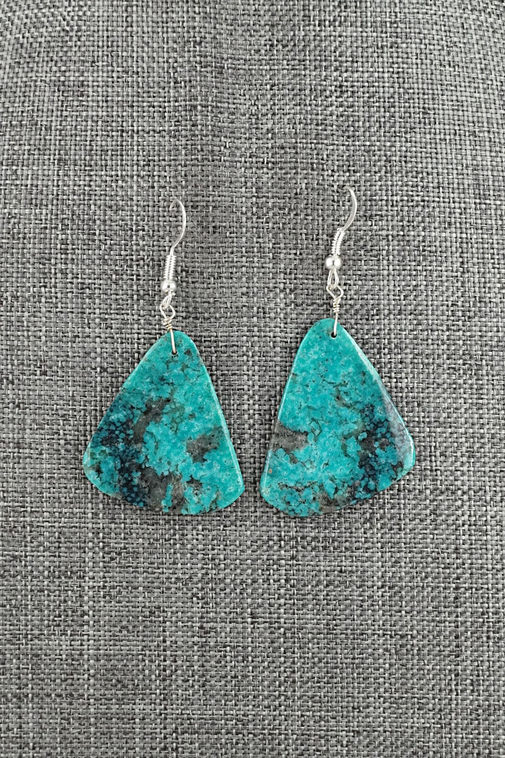 Turquoise & Sterling Silver Earrings - Louise Pete
