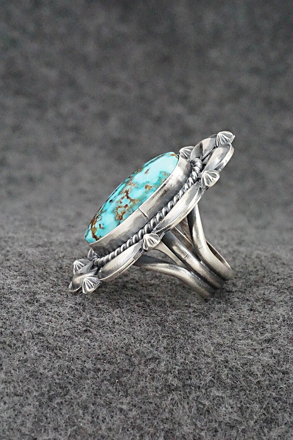 Turquoise & Sterling Silver Ring - Raymond Delgarito - Size 7