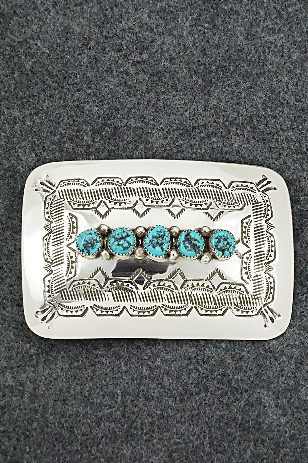Turquoise & Sterling Silver Belt Buckle - Jolene Begay