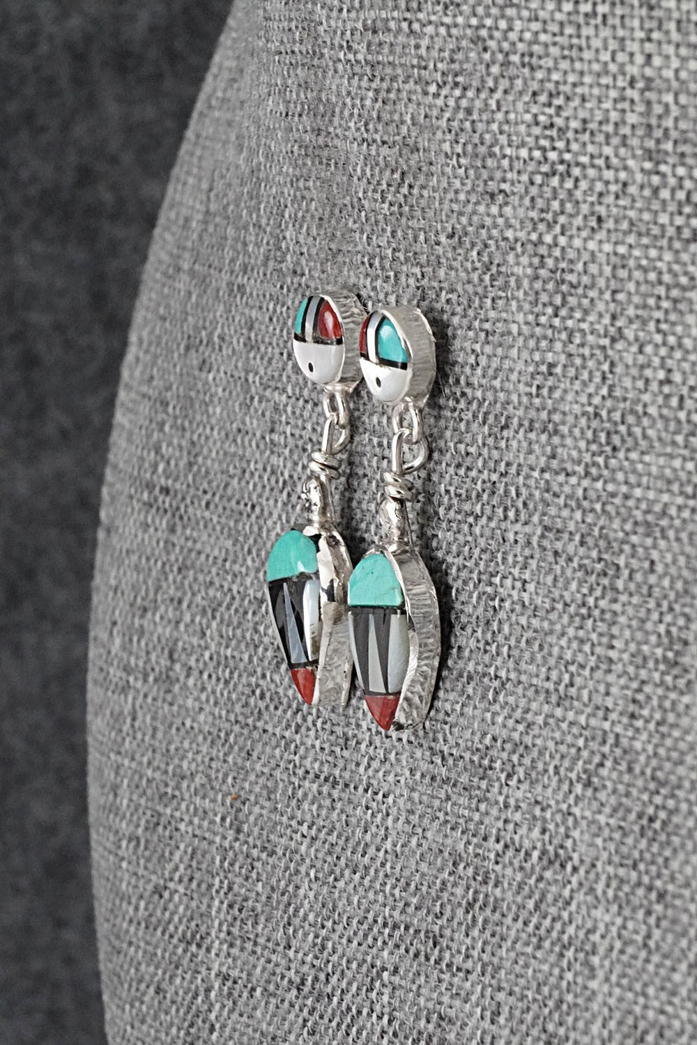 Multi Stone Inlay & Sterling Silver Earrings - Ola Eriacho