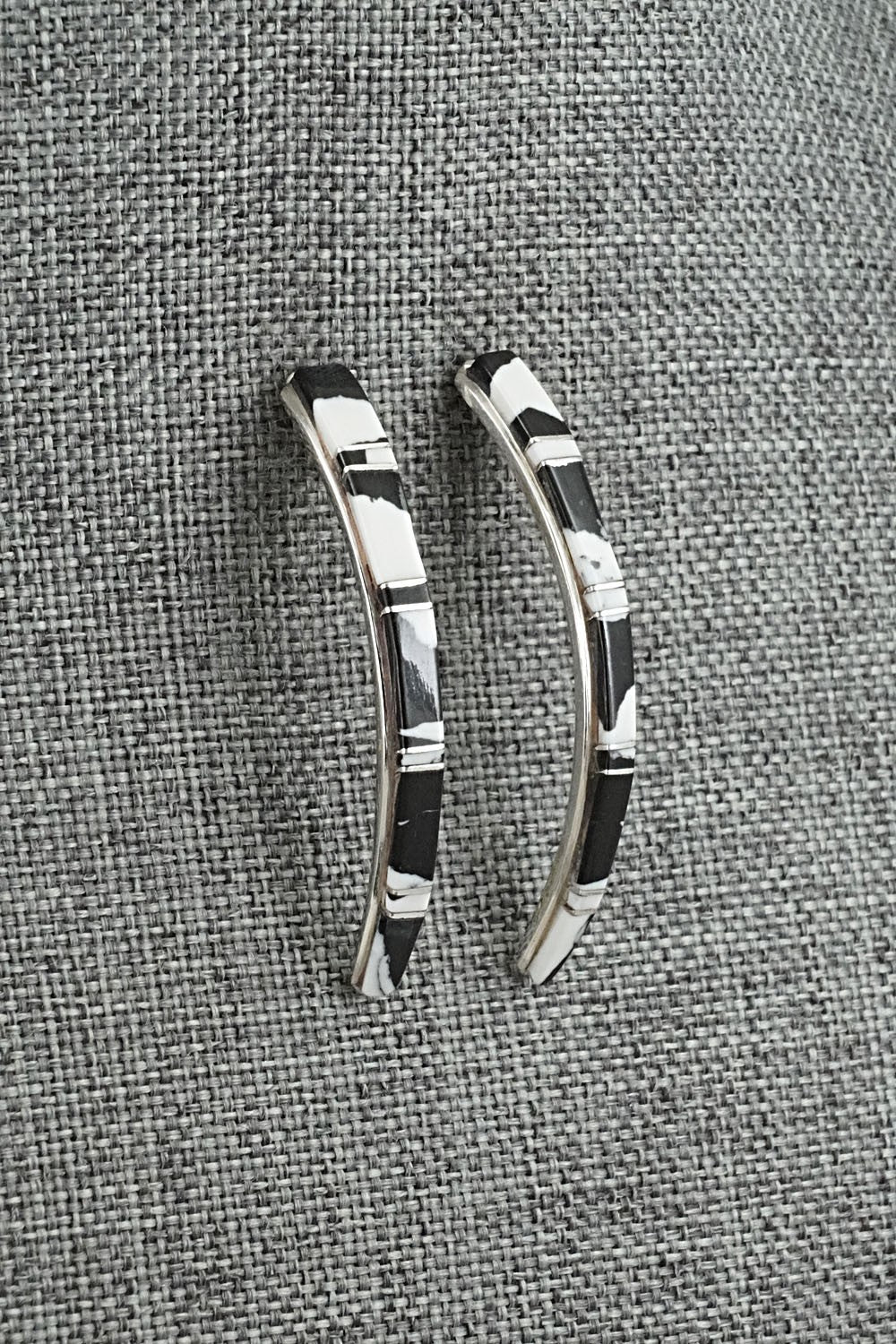 White Buffalo & Sterling Silver Earrings - Terrance Panteah