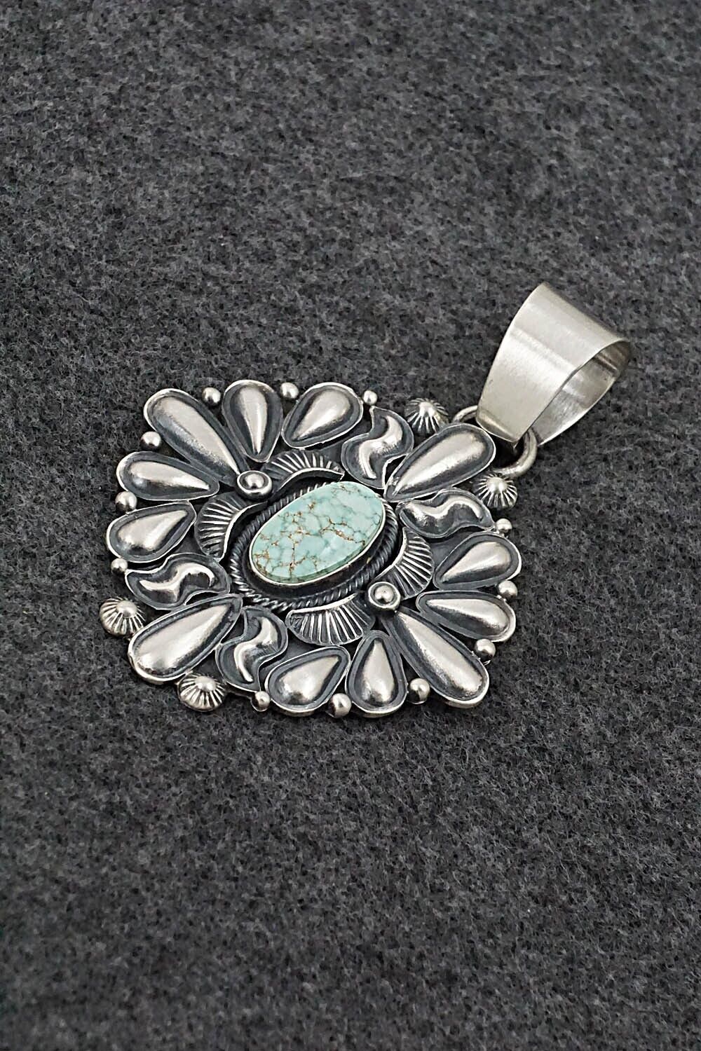 Turquoise & Sterling Silver Pendant - Derrick Gordon