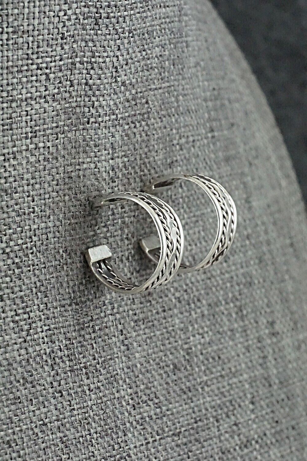 Sterling Silver Hoop Earrings - Elaine Tahe