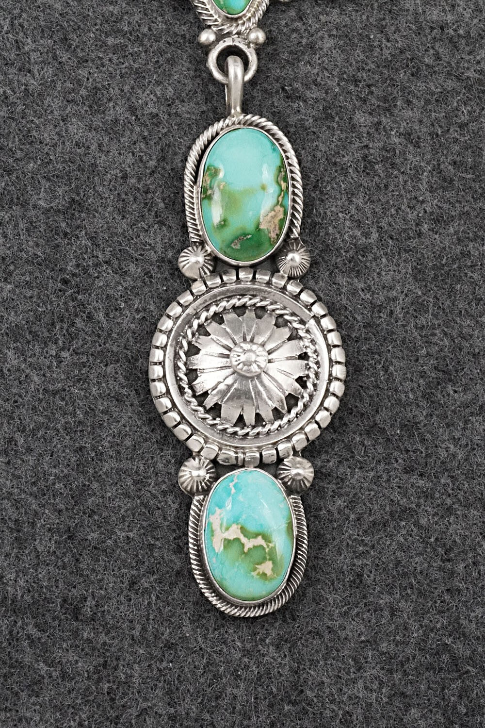 Turquoise & Sterling Silver Necklace - Tom Lewis